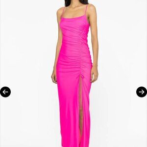 Good American Pink Ruched Maxi Dress 2x 3x size 6